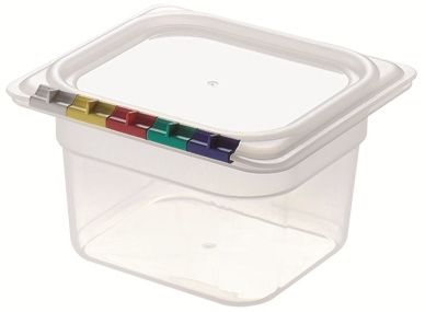 Гастроемкость 1/6 h=100 мм. 176*162 мм. 1,6 л. п/п прозрачная  /1/12/