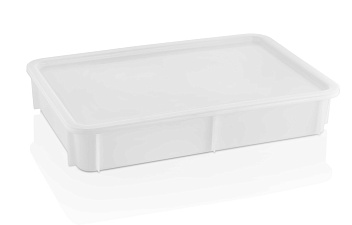 Контейнер для теста 600*400*75 мм. (-40/+70℃) прямой, сплошной, мороз-кий, белый п/п (крышка 77152) GP /1/6/