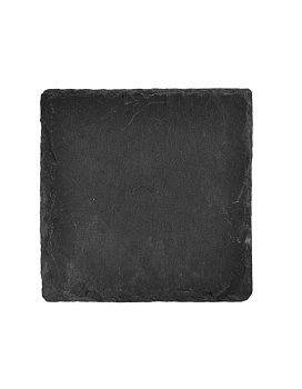 Блюдо для подачи 10*10 см. h=0,7 см. черное, сланец MGprof /4/25/ (S-11001) АКЦИЯ