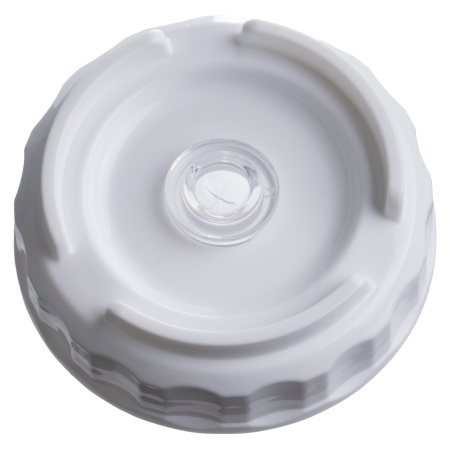 Емкость для соуса  750 мл. d=70 мм. h=237 мм. с 2 крышками, с силик. носик. широкая прозрачная, крышки белые GP /1/96/ ВДОХНОВЕНИЕ