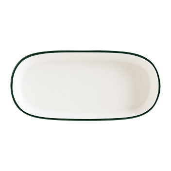 Блюдо овальное 240*140 мм. Линеа Зеленый, форма Гурмэ Bonna /1/12/828/