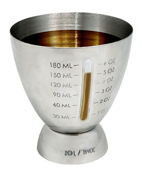 Джиггер 30-180 мл. d=80 мм. h=88 мм.нерж. VB /1/12/48/ АКЦИЯ