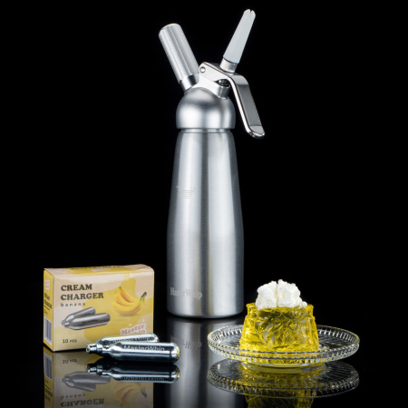 Баллончики для сифона для взбивания сливок (N2O) 10 шт/уп. вкус банана MasterWhip /1/36/ АКЦИЯ