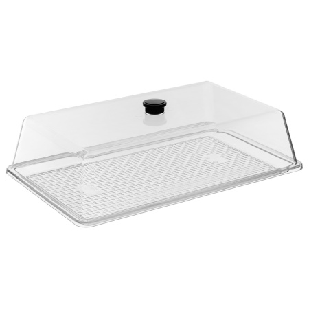 Поднос для подачи 41*26 см. поликарбонат, прозрачный б/крышки (крышка 76835) GP /1/24/