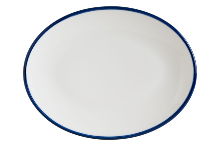 Блюдо овальное 310*240 мм. Линеа Синий, форма Мув Bonna /1/6/582/
