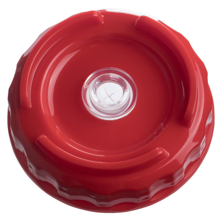 Емкость для соуса  750 мл. d=70 мм. h=237 мм. с 2 крышками, с силик. носик. широкая прозрачная, крышки красные GP /1/96/ ВДОХНОВЕНИЕ