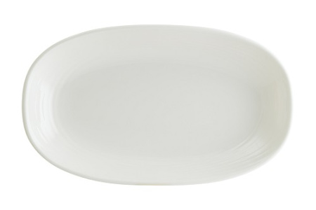 Блюдо овальное 190*110 мм. Белый Луп узкая полоска Bonna /1/12/2304/